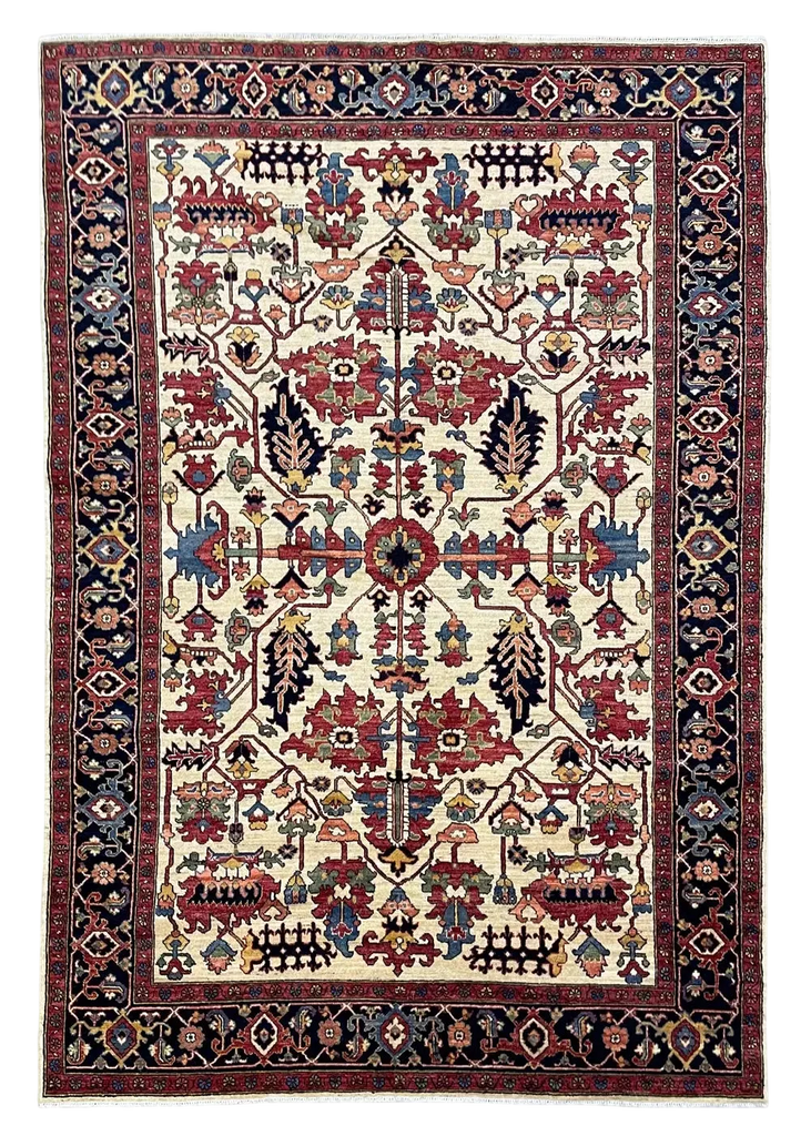 6'x8'8" Heriz Hand Knotted