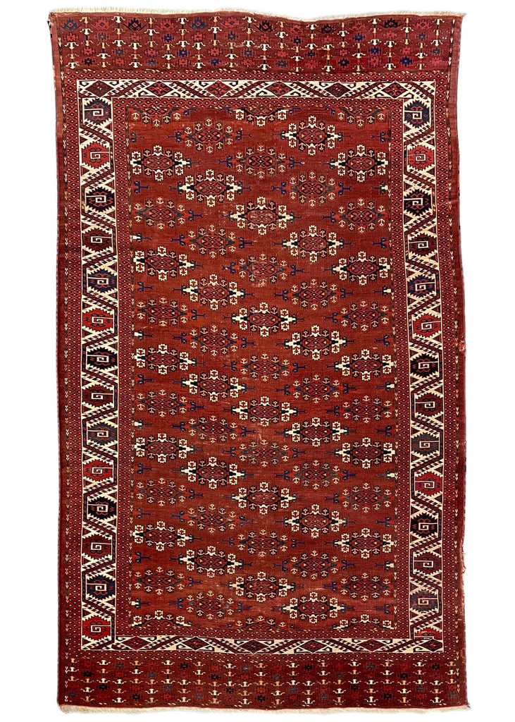 6'x9'11" Yomut Kepse Gul Main Rug Hand Knotted