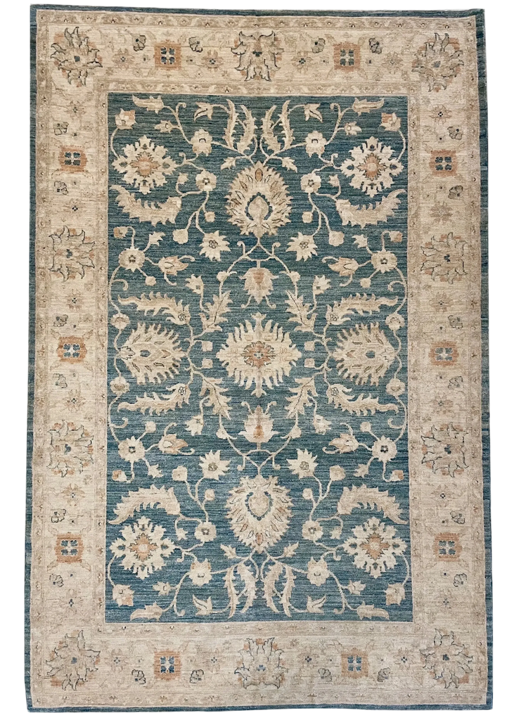 6x9'2" Kashan Hand Knotted
