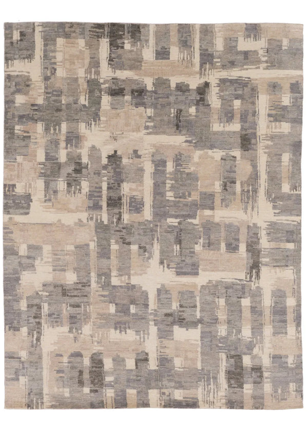 6x9 Leda aqua grey (s) Hand Knotted