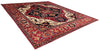 7'10x9'7" Medallion Heriz Hand Knotted