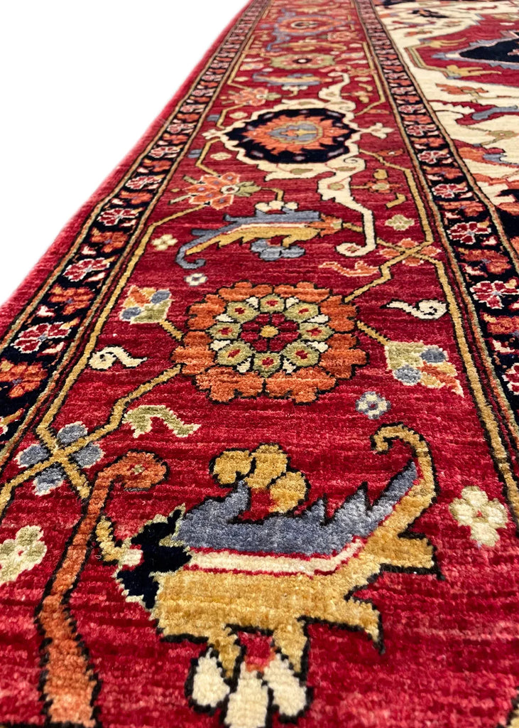 7'10x9'7" Medallion Heriz Hand Knotted