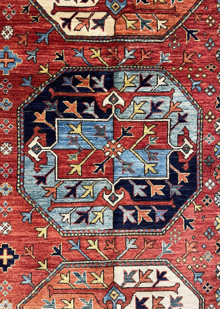 7'10"x9'8" Ersari Turkmen Hand Knotted