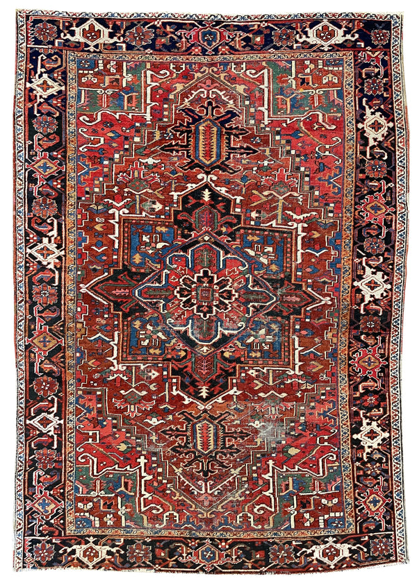 7'2"x10' Heriz Hand Knotted