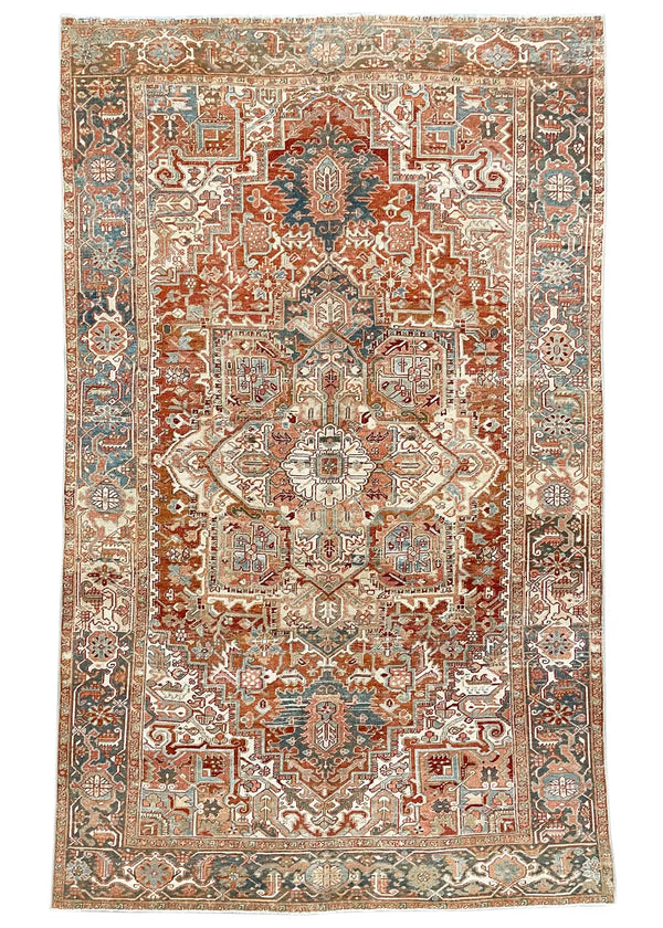 7'4"x11'11" Heriz Hand Knotted