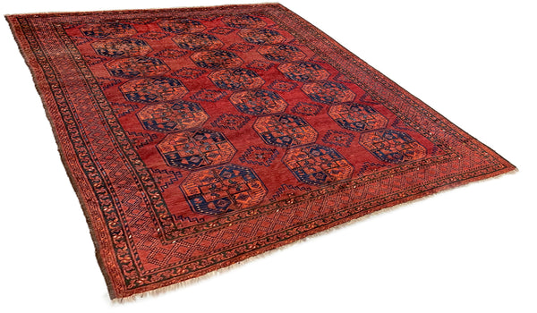 7'7"x9'8" Ersari Turkmen Hand Knotted