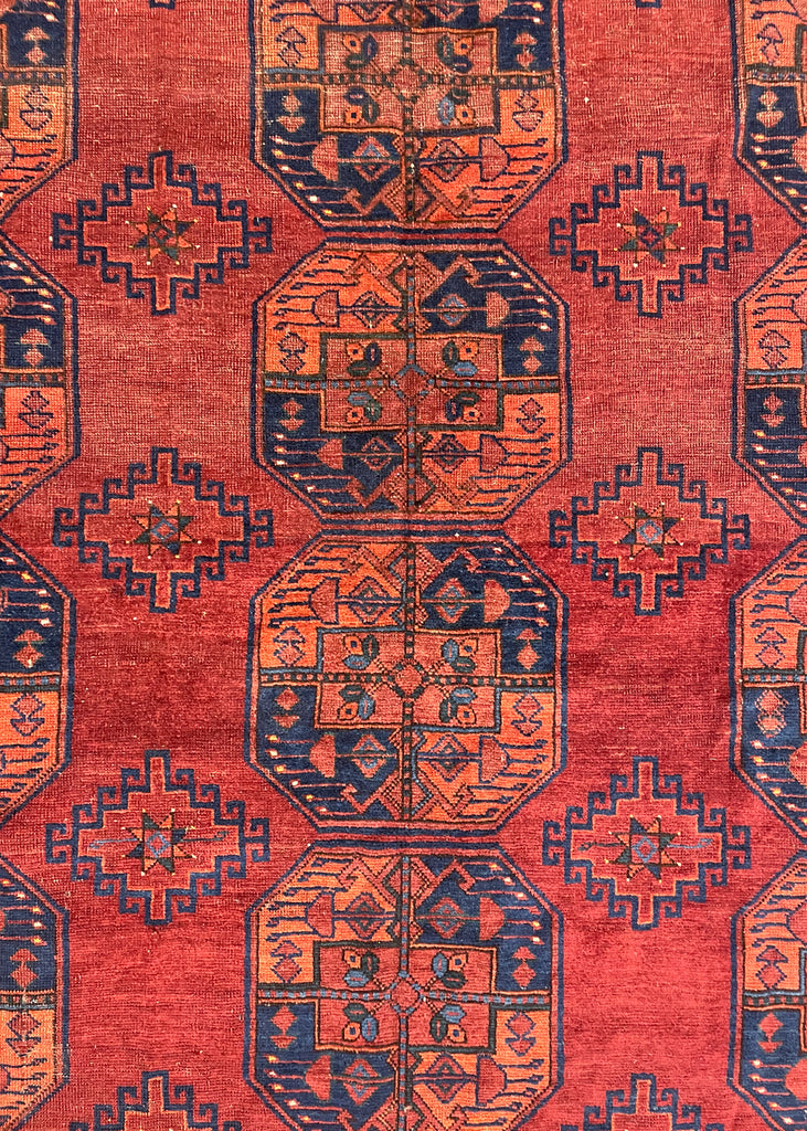 7'7"x9'8" Ersari Turkmen Hand Knotted