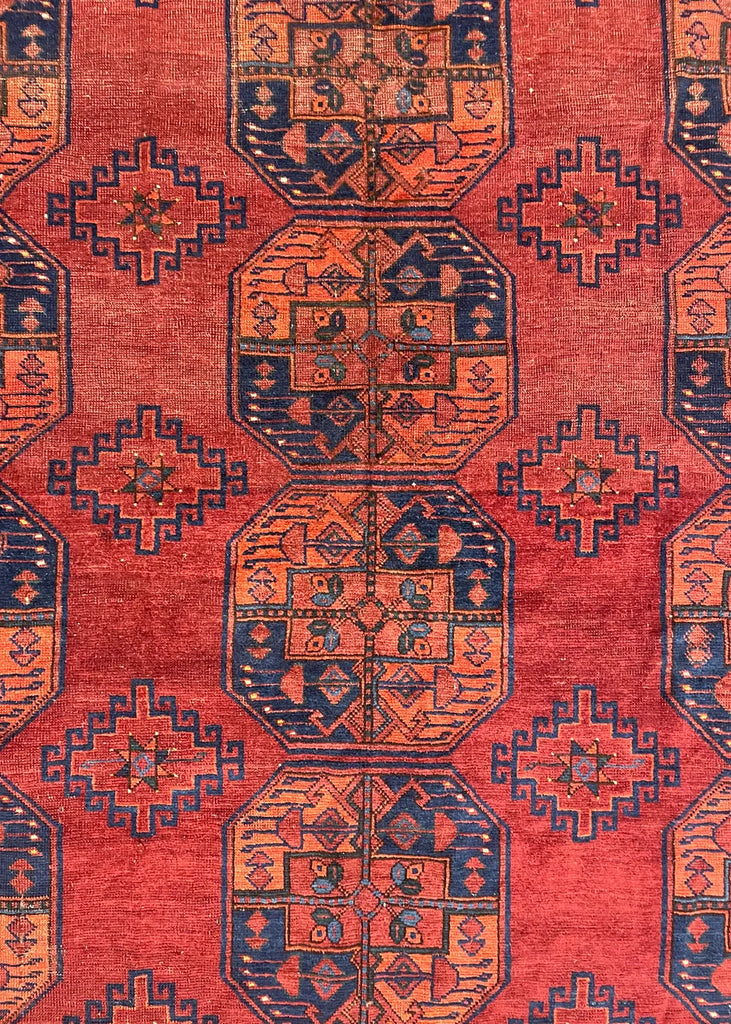 7'7"x9'8" Ersari Turkmen Hand Knotted