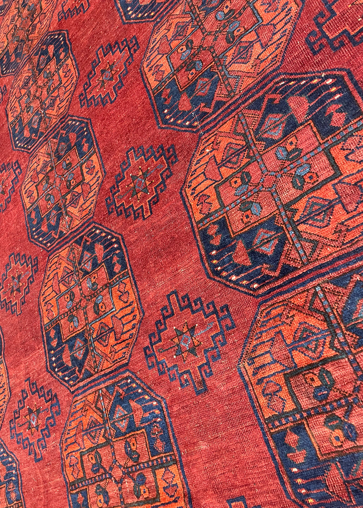 7'7"x9'8" Ersari Turkmen Hand Knotted