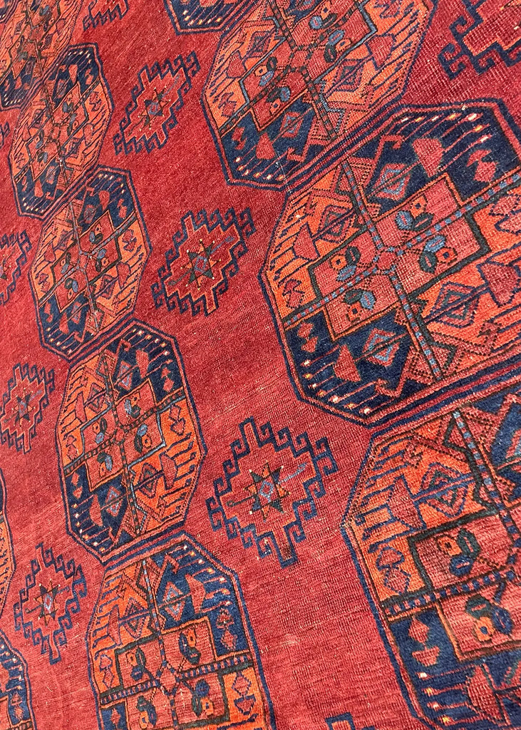 7'7"x9'8" Ersari Turkmen Hand Knotted