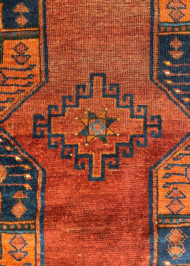 7'7"x9'8" Ersari Turkmen Hand Knotted
