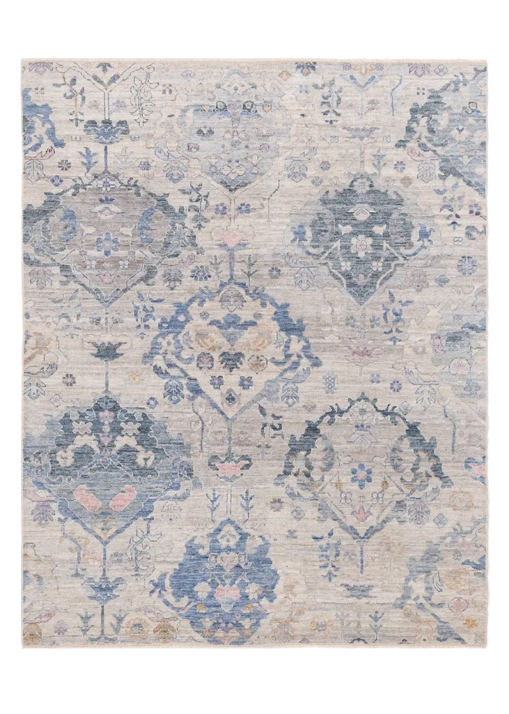 7'8"x9'4" Oushak Hand Knotted