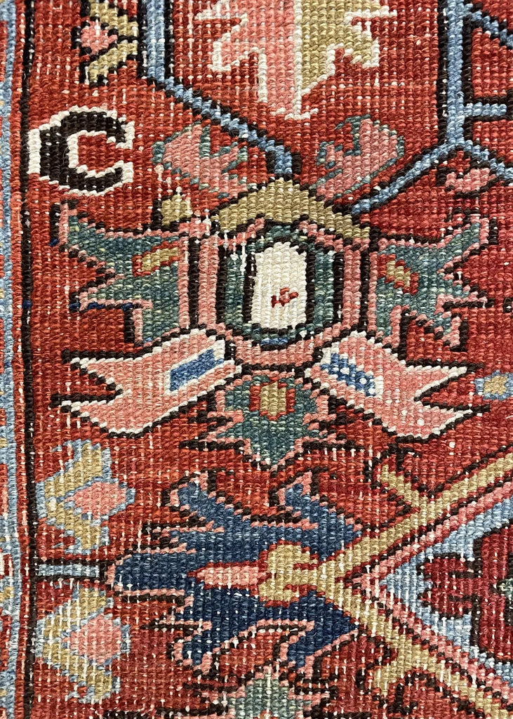 7'x8'6" Heriz Hand Knotted