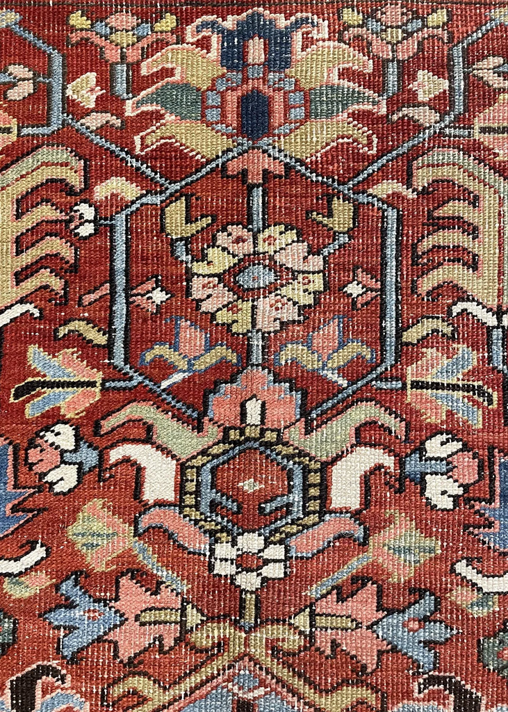 7'x8'6" Heriz Hand Knotted