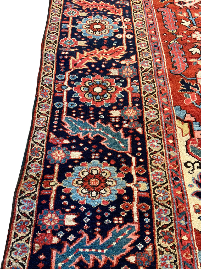 8'11"x11'11" Heriz Hand Knotted