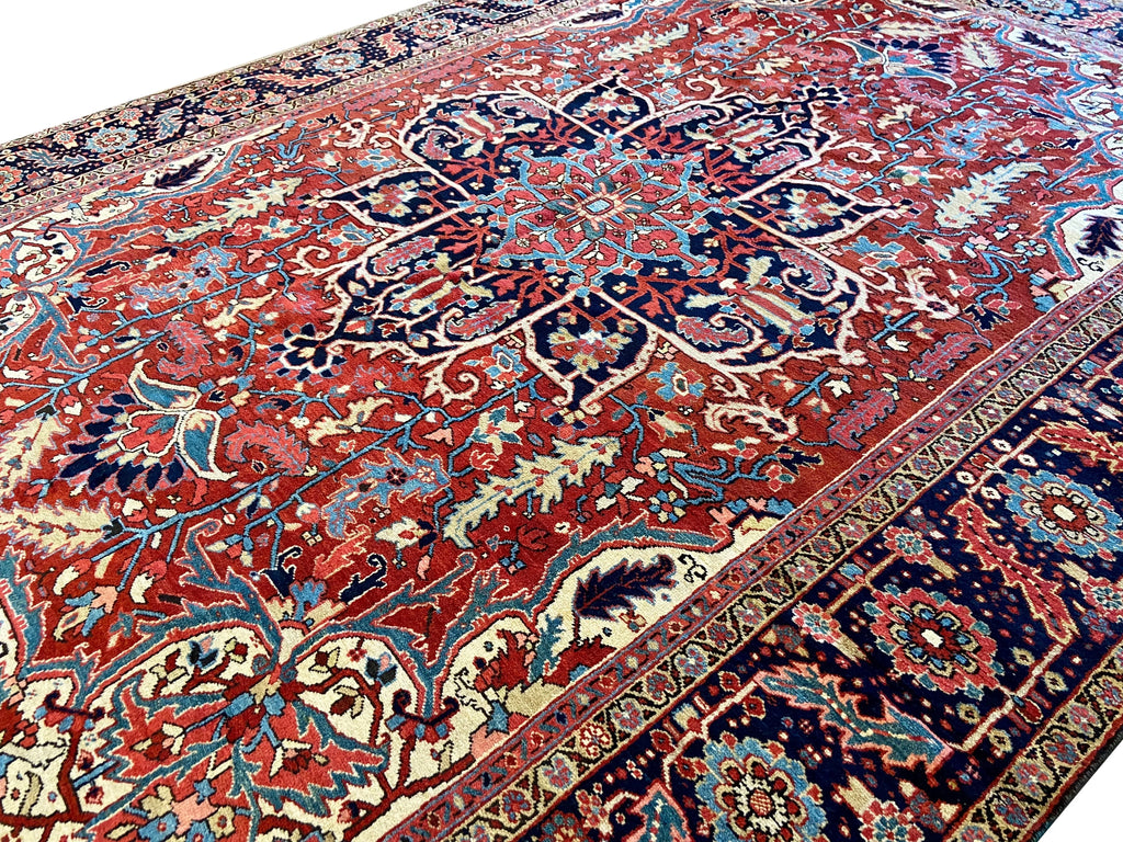 8'11"x11'11" Heriz Hand Knotted