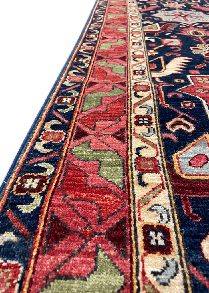 8'11"x11'9" Khamseh Hand Knotted