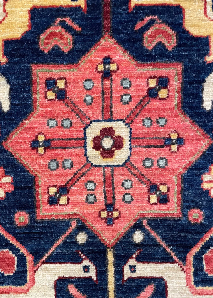 8'11"x11'9" Khamseh Hand Knotted