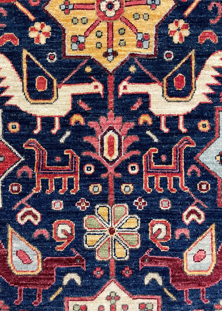 8'11"x11'9" Khamseh Hand Knotted