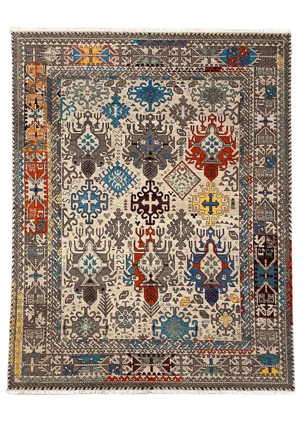 8'1"x10'4" Mashad Hand Knotted