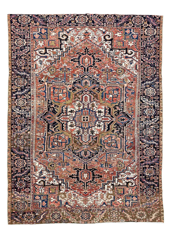 8'1"x10'9" Heriz Hand Knotted