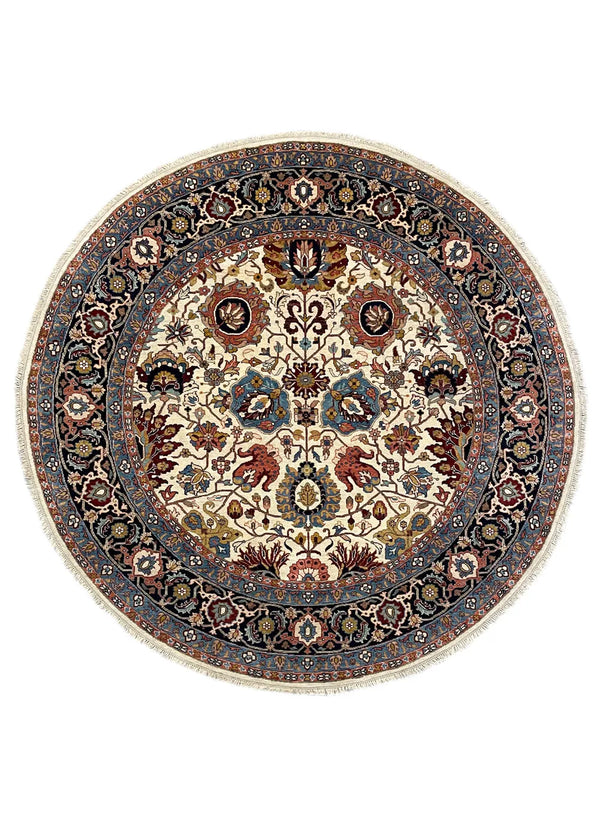 8'1"x8'1" Tabriz Hand Knotted
