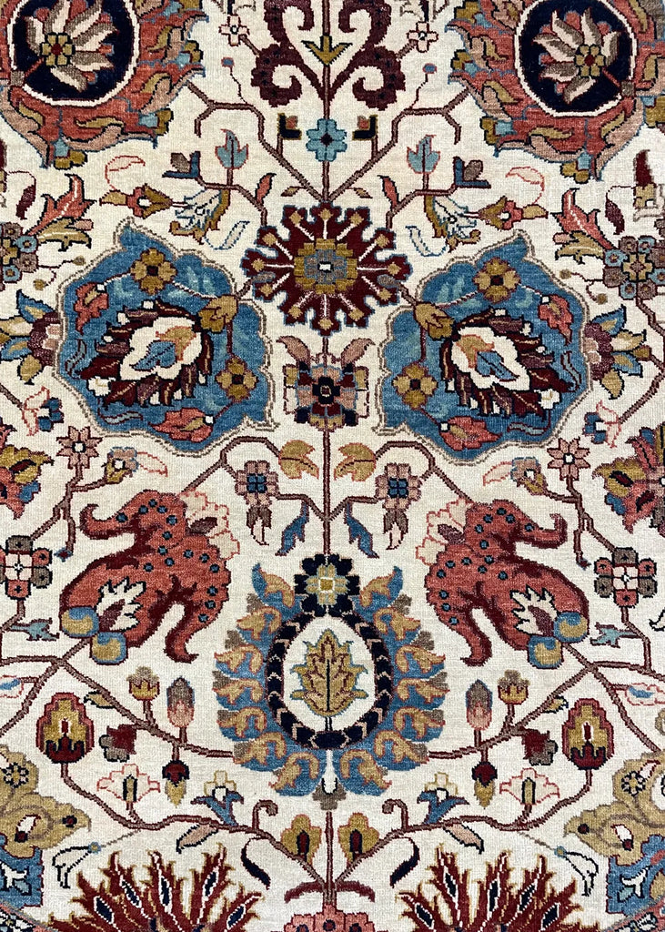 8'1"x8'1" Tabriz Hand Knotted