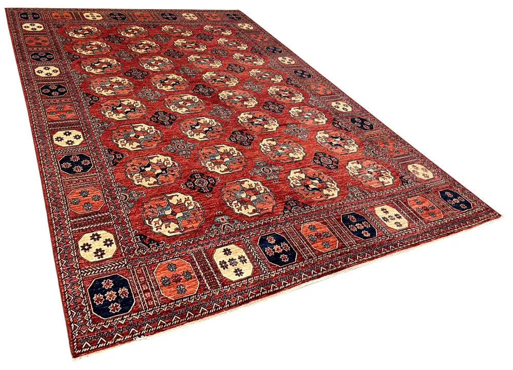 8'1"x9'10" Ersari Hand Knotted