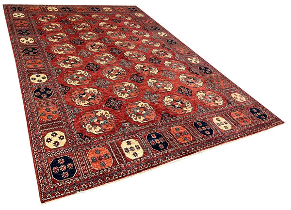 8'1"x9'10" Ersari Hand Knotted