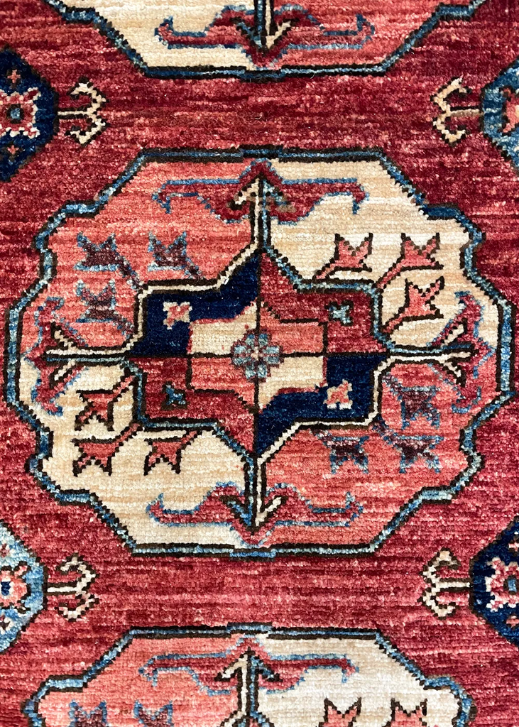 8'1"x9'10" Ersari Hand Knotted