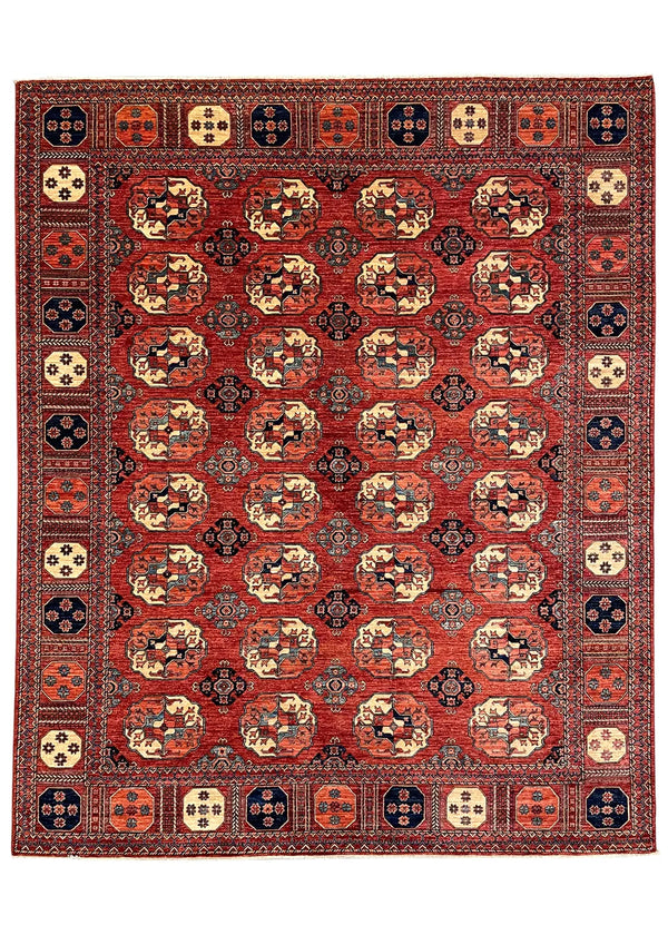 8'1"x9'10" Ersari Hand Knotted