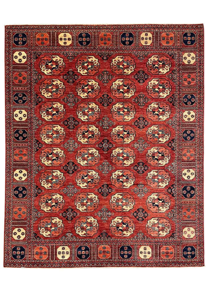 8'1"x9'10" Ersari Hand Knotted
