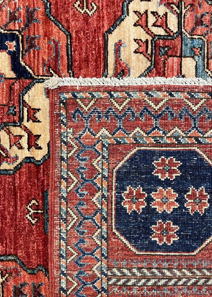 8'1"x9'10" Ersari Hand Knotted