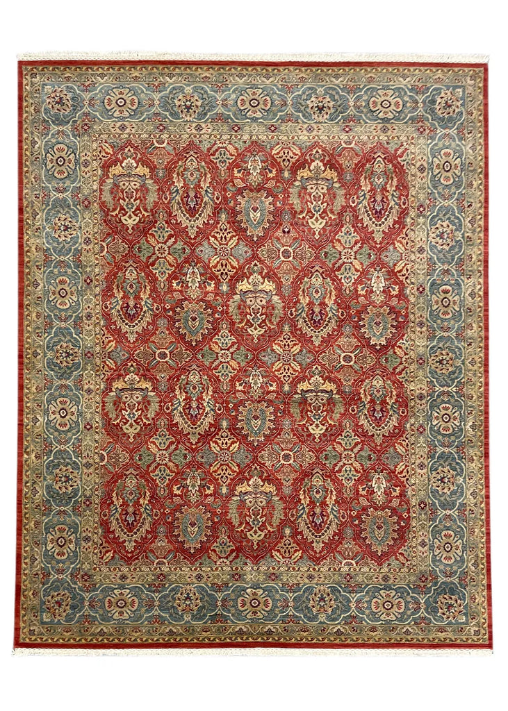 8'2"x10'4" Jal Mahal Agra Hand Knotted