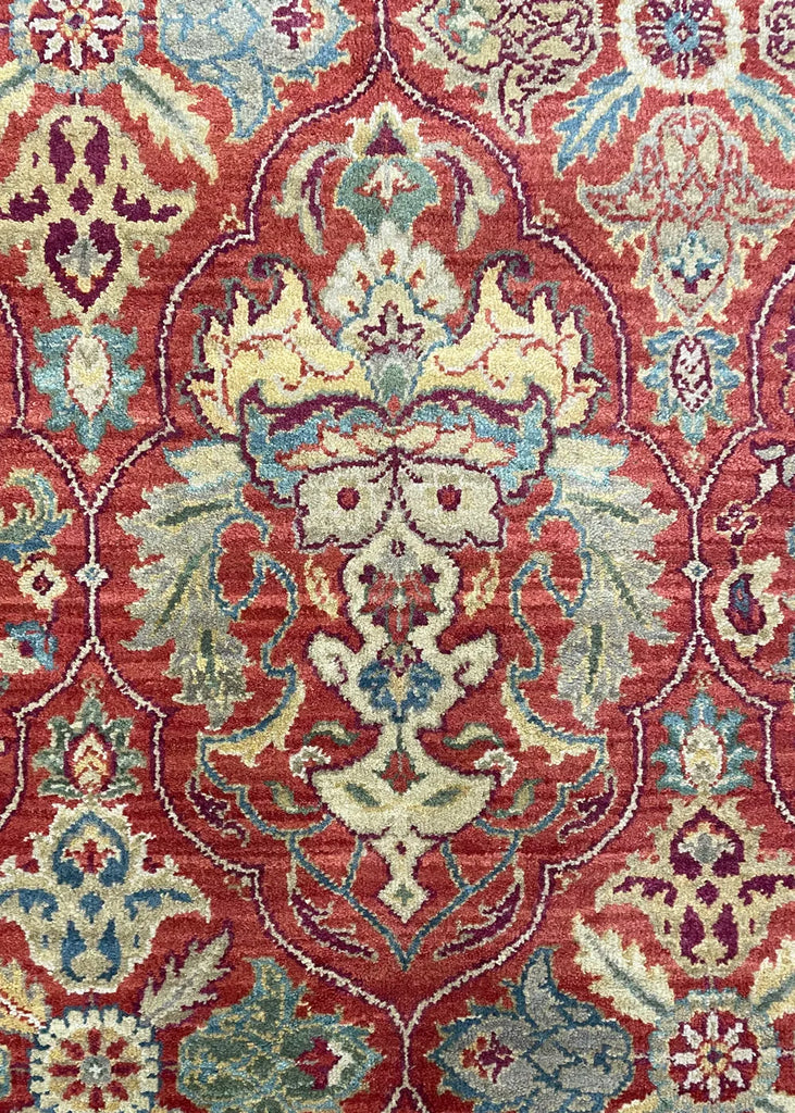 8'2"x10'4" Jal Mahal Agra Hand Knotted