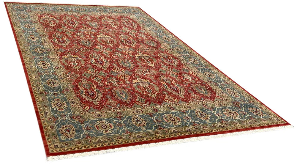 8'2"x10'4" Jal Mahal Agra Hand Knotted