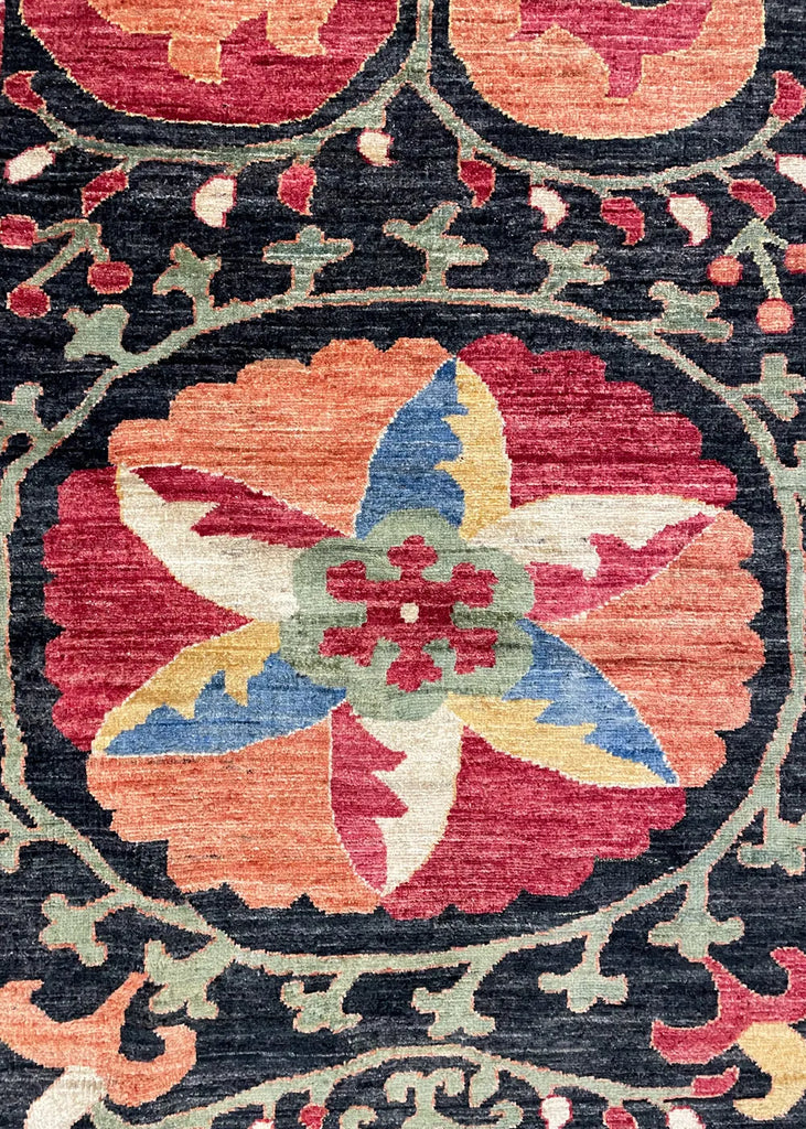 8'2"x10'4" Suzani Hand Knotted