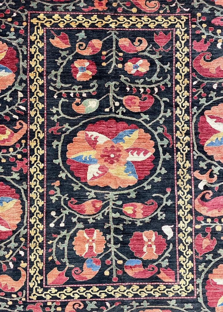 8'2"x10'4" Suzani Hand Knotted
