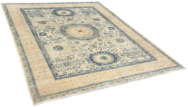 8'2"x9'11" Nooristan Mamluk Hand Knotted