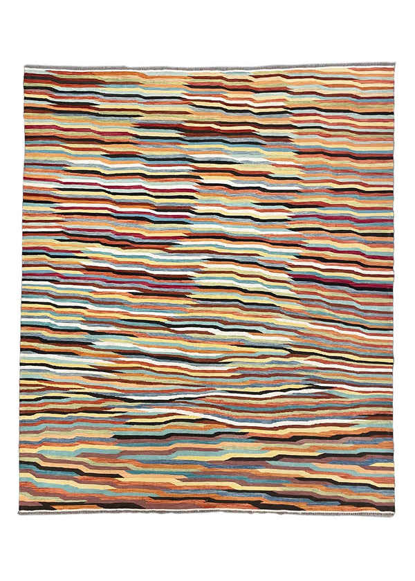 8'3"x9'10" Kilim Hand Knotted