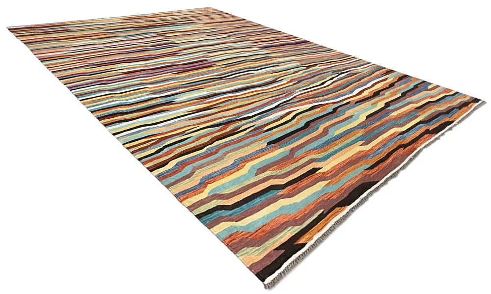 8'3"x9'10" Kilim Hand Knotted