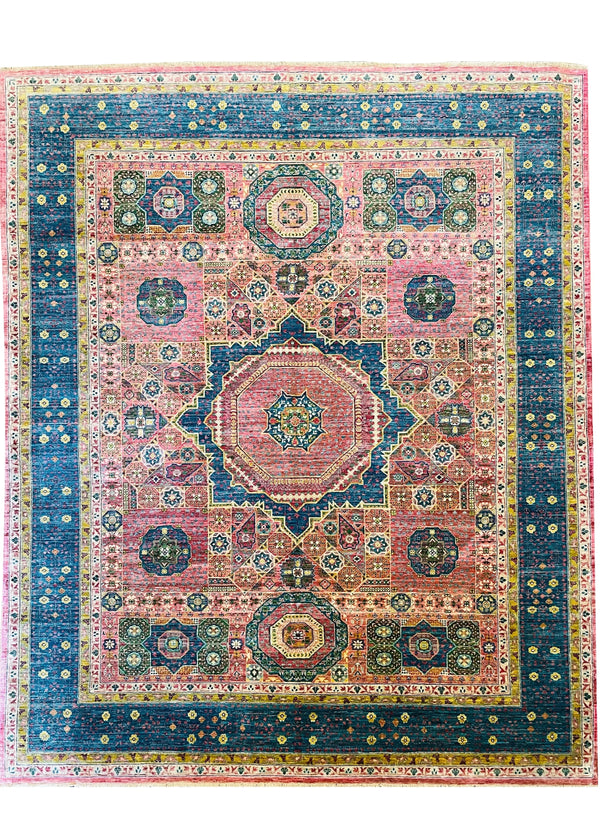8'4"x10' Fine Afghan-Mamluk (s) Hand Knotted