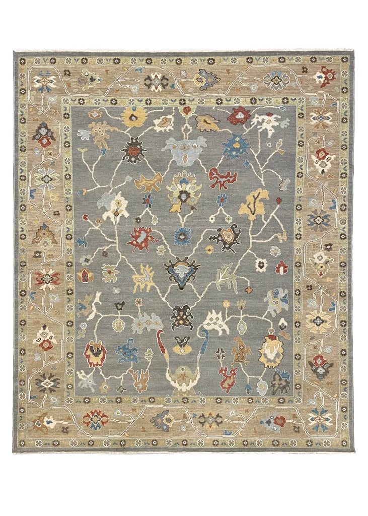 8'4"x9'10" Izmir Oushak Hand Knotted