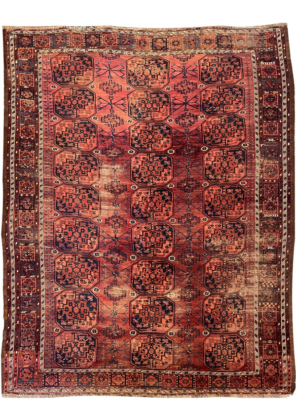8'5"x10'5" Ersari Turkmen Hand Knotted