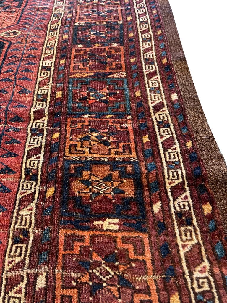 8'5"x10'5" Ersari Turkmen Hand Knotted
