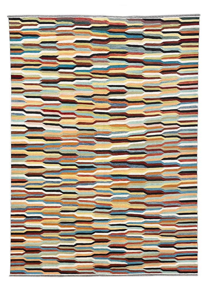 8'6"x11'7" Kilim Hand Knotted