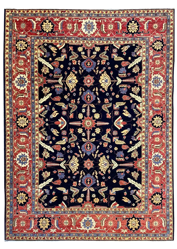 8'8"x11'10" Afghan-Sultanabad (s) Hand Knotted