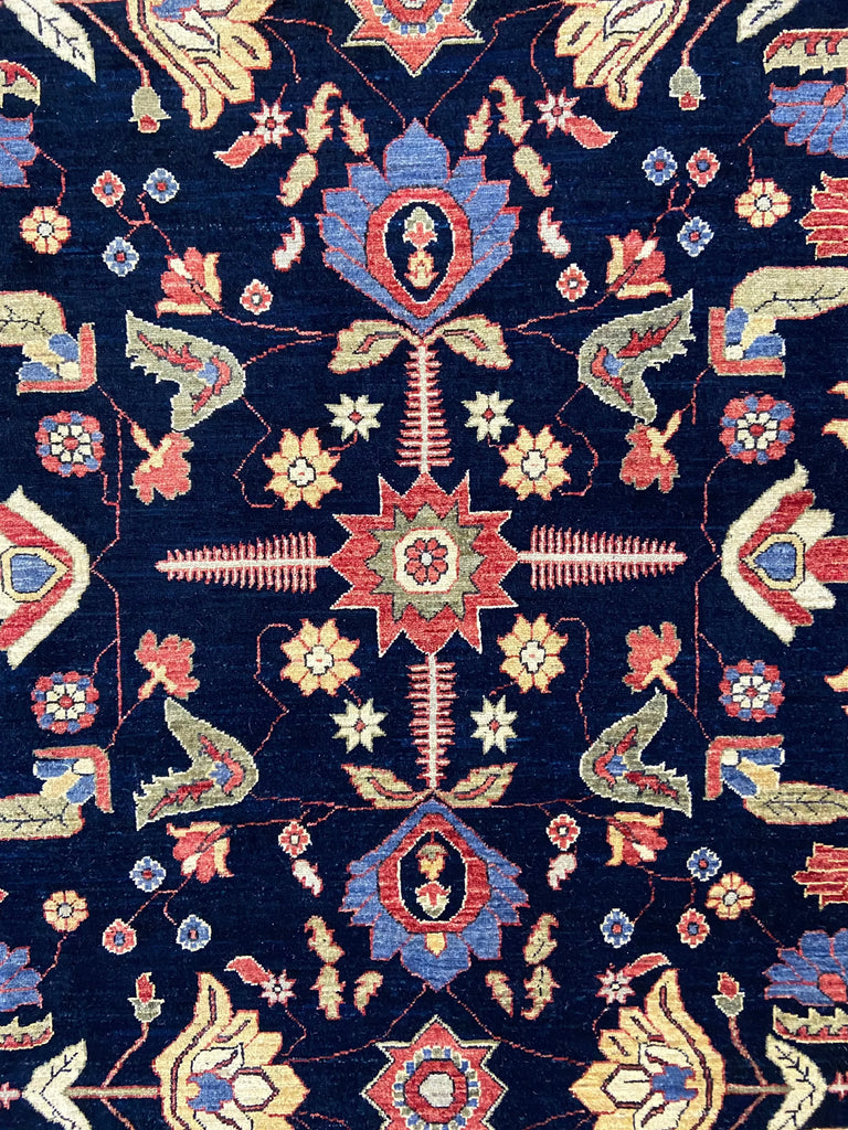 8'8"x11'10" Afghan-Sultanabad (s) Hand Knotted