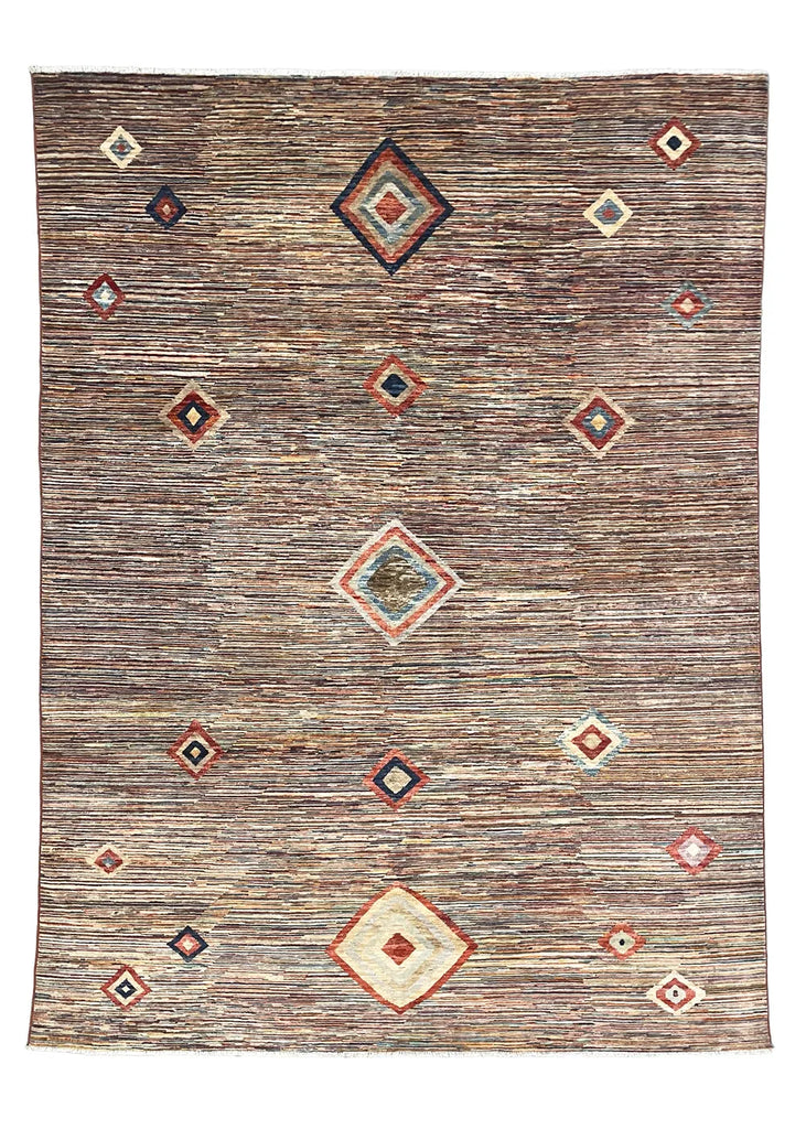 8'8"x11'7" Gabbeh Hand Knotted