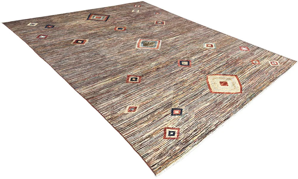 8'8"x11'7" Gabbeh Hand Knotted
